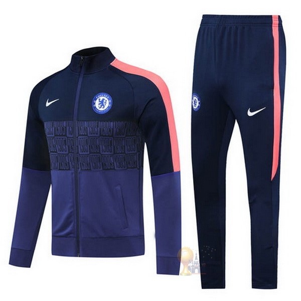 Calcio Maglie Giacca Chelsea 2020 2021 Blu Navy Arancione